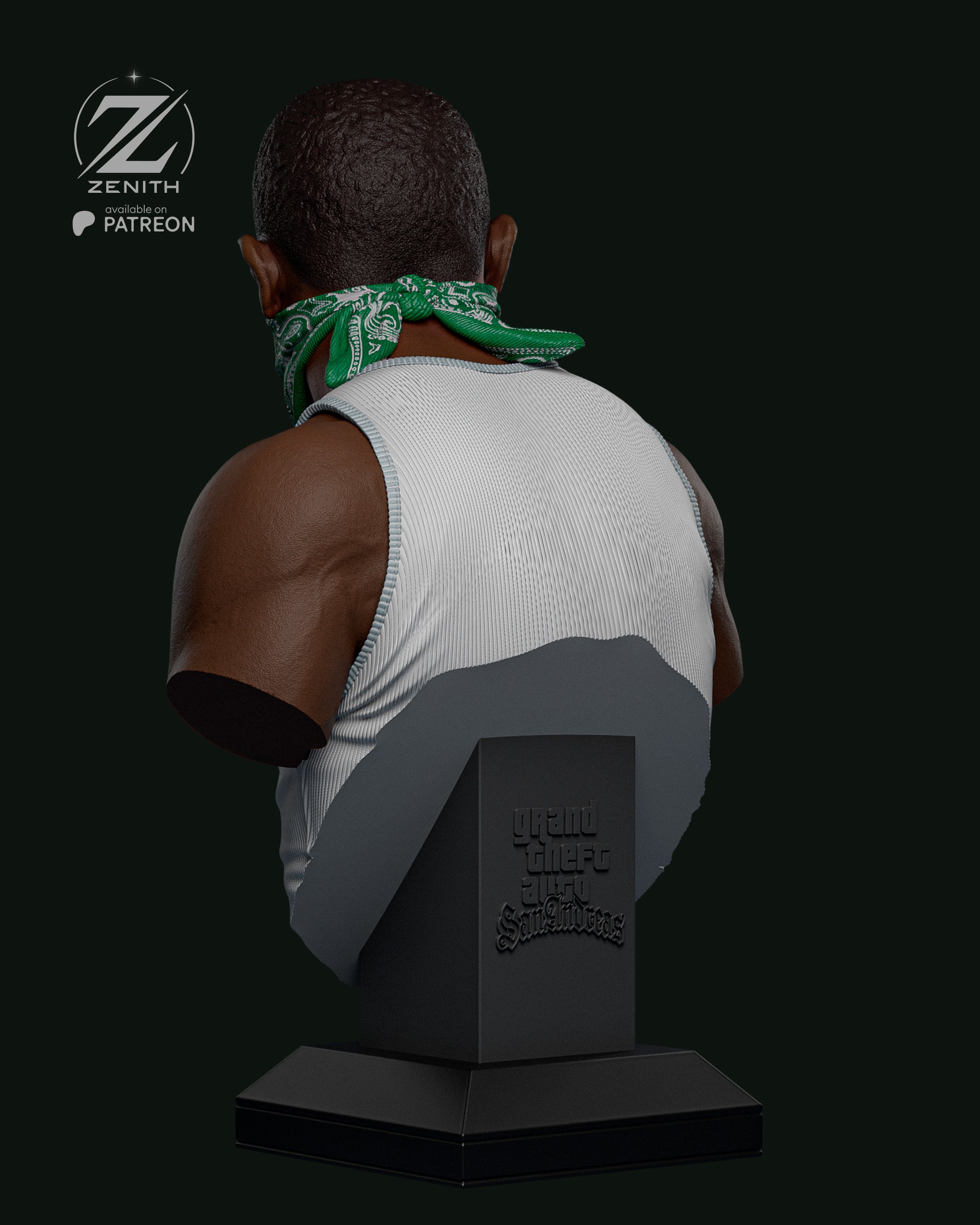 CJ Carl Johnson Game Figure | GTA San Andreas Statue Life-Size Collectible | Gift | Unpainted Kit