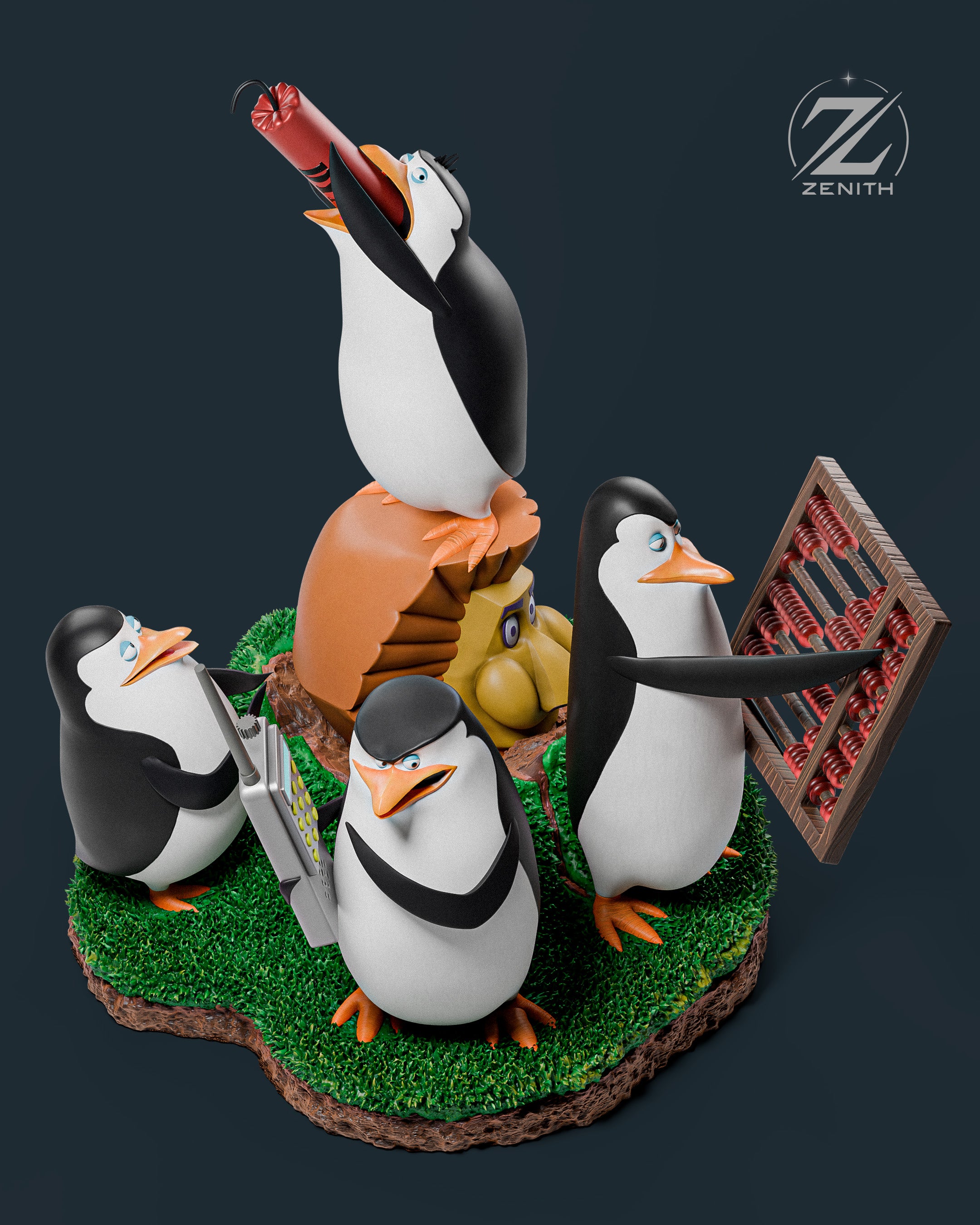 PENGUINS OF MADAGASCAR — Madagascar | Diorama Centrepiece