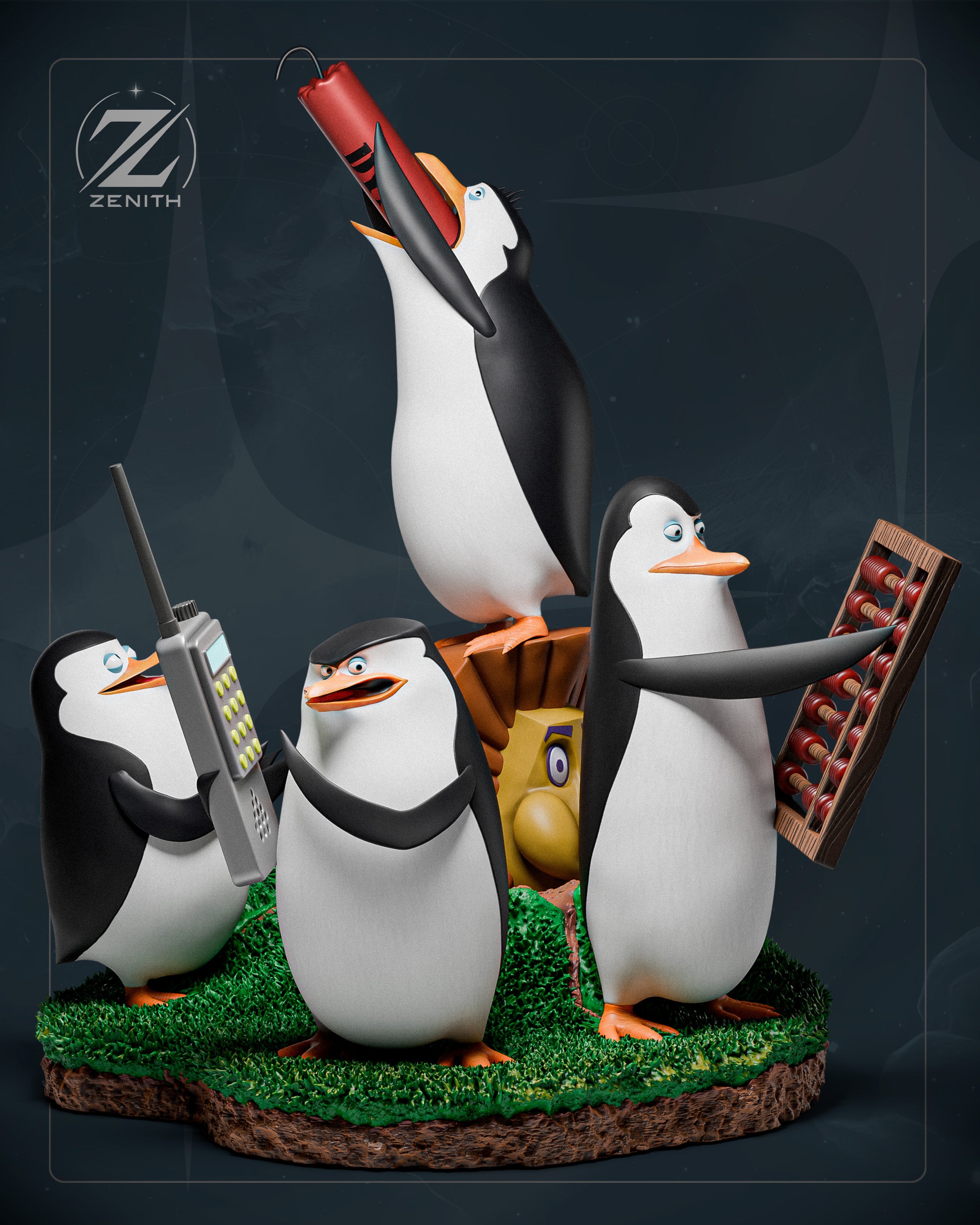 PENGUINS OF MADAGASCAR — Madagascar | Diorama Centrepiece