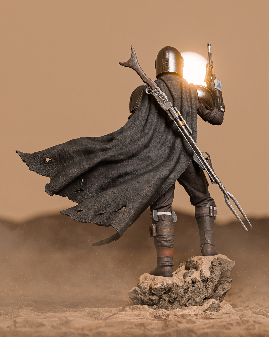 The Mandalorian Movie Figure | Star Wars Statue 1:4 Collectible Centrepiece | Unpainted Kit