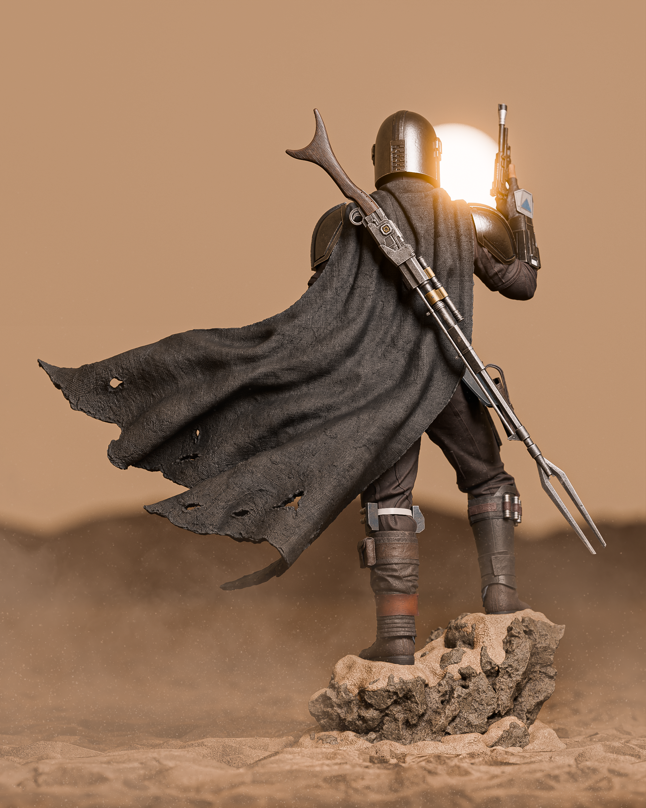 The Mandalorian Movie Figure | Star Wars Statue 1:4 Collectible Centrepiece | Unpainted Kit