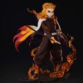 Kyojuro Rengoku Anime Figure | Demon Slayer Statue 1:4 Collectible Centrepiece | Gift | Unpainted Ki