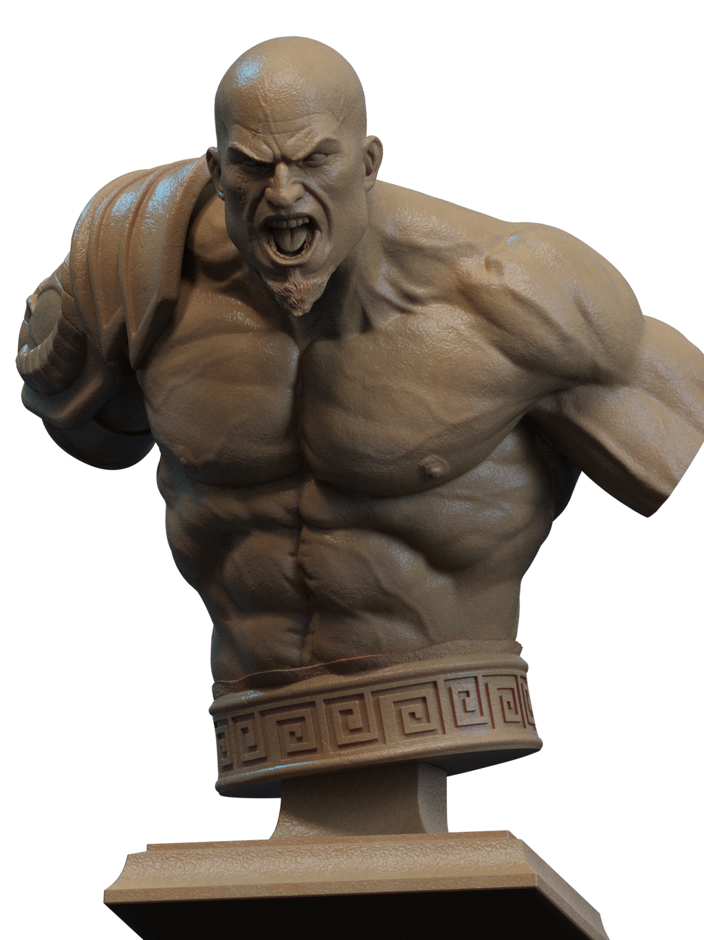 Kratos Bust Game Figure | God of War Statue 1:3 Collectible Centrepiece | Unpainted Kit