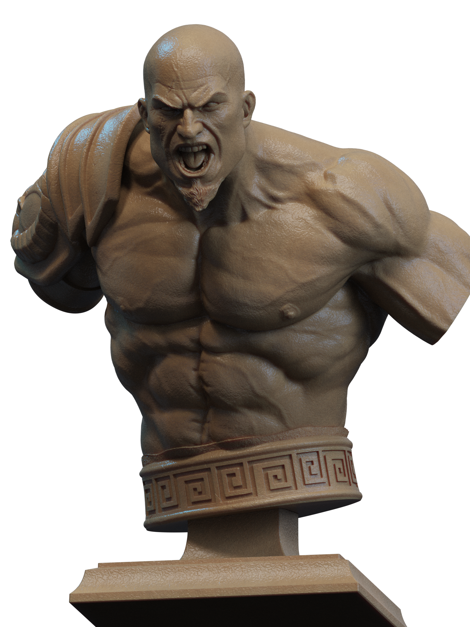Kratos Bust Game Figure | God of War Statue 1:3 Collectible Centrepiece | Unpainted Kit