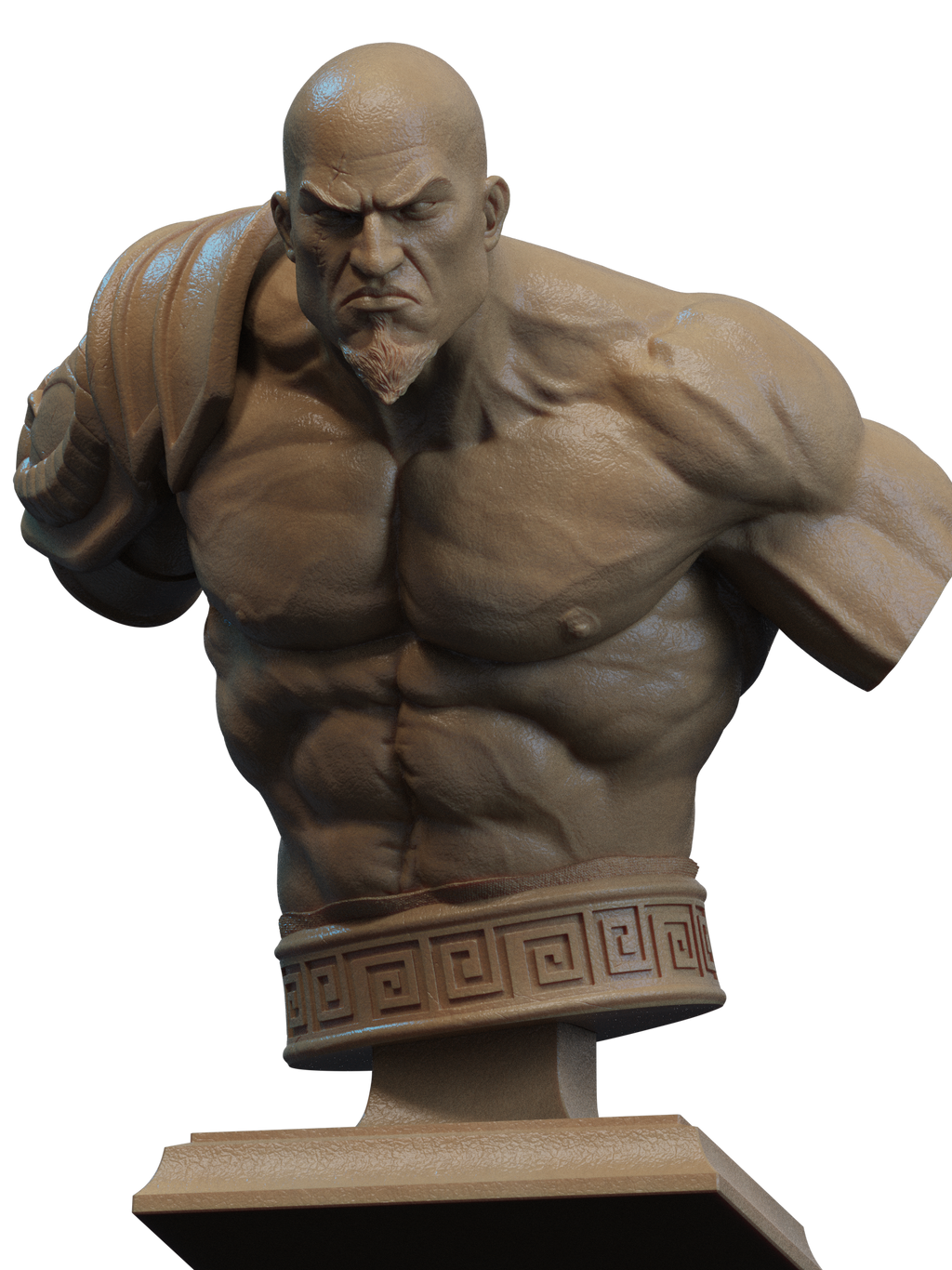 Kratos Bust Game Figure | God of War Statue 1:3 Collectible Centrepiece | Unpainted Kit