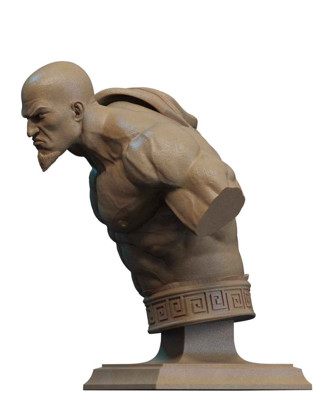 Kratos Bust Game Figure | God of War Statue 1:3 Collectible Centrepiece | Unpainted Kit