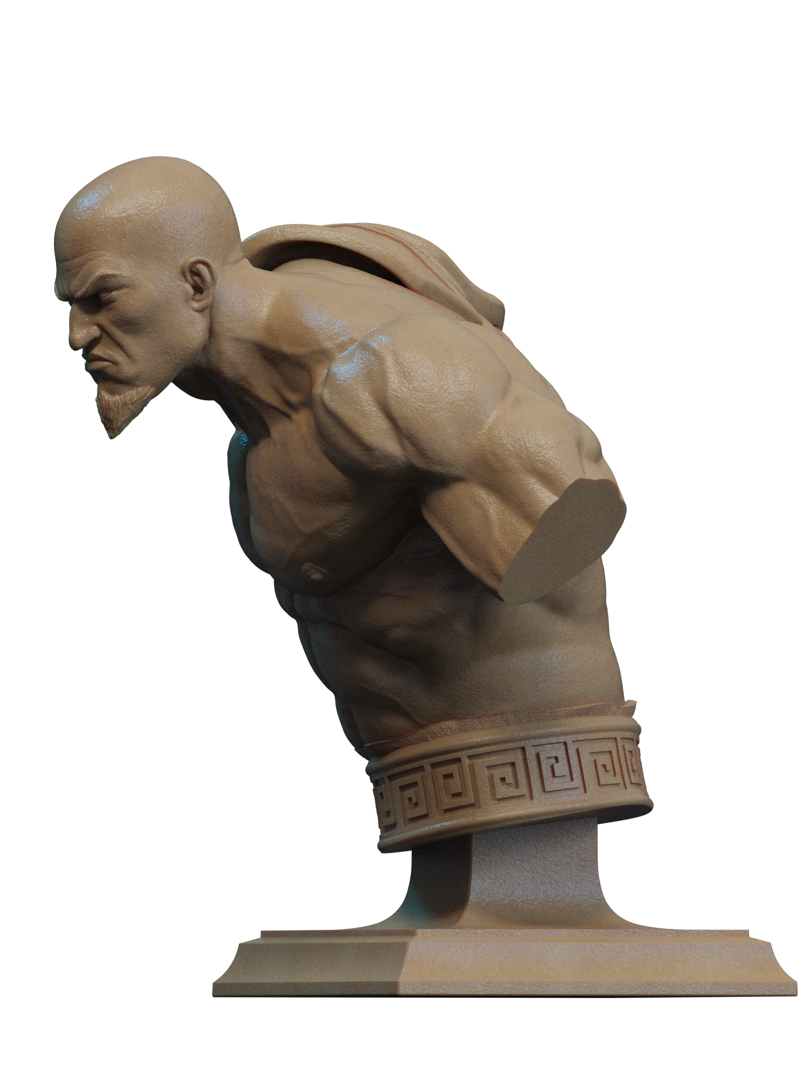 Kratos Bust Game Figure | God of War Statue 1:3 Collectible Centrepiece | Unpainted Kit